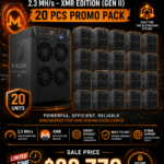 PINECONE INIBOX MATCHES R1X PRO 2.3 MH/s – XMR EDITION (GEN II) 20 PCS PROMO PACK